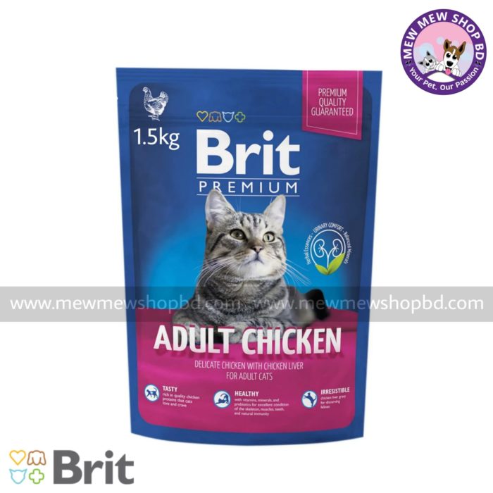Brit Premium  Adult Cat Food Chicken 1.5KG