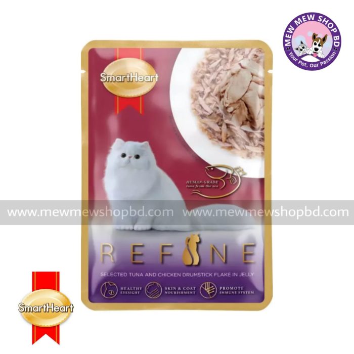 Smartheart Refine Pouch Tuna With Chicken Drumstick Flake In Jelly 70g