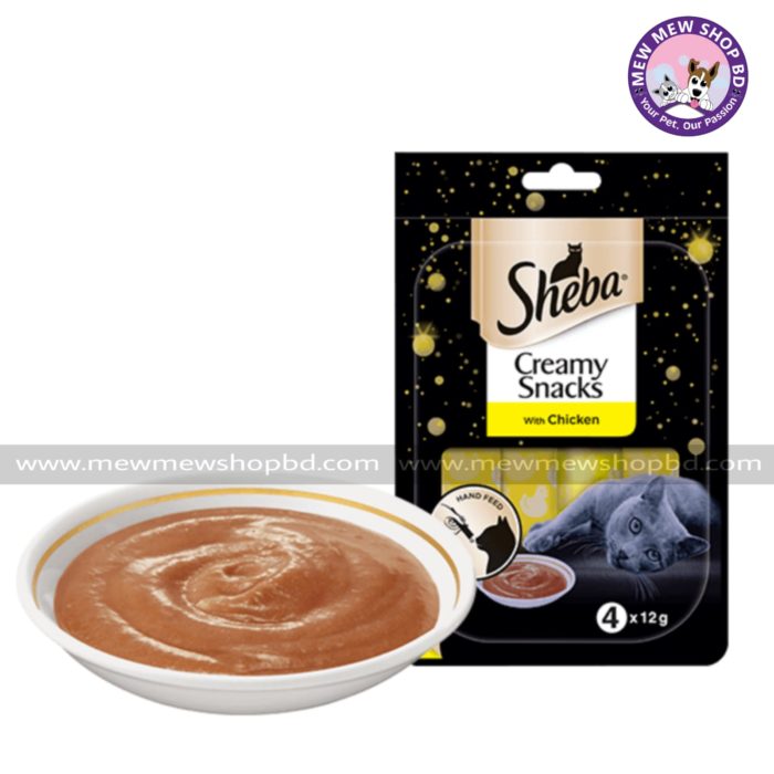 Sheba Creamy Snacks Chicken Cat Treats 4x12g