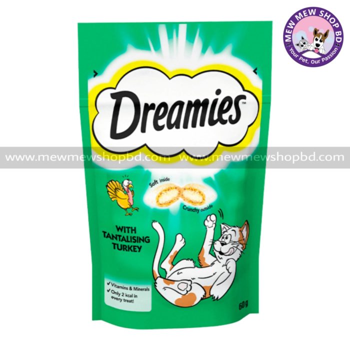 Dreamies Treats For Cat  Tantalising Turkey 60g [UK]