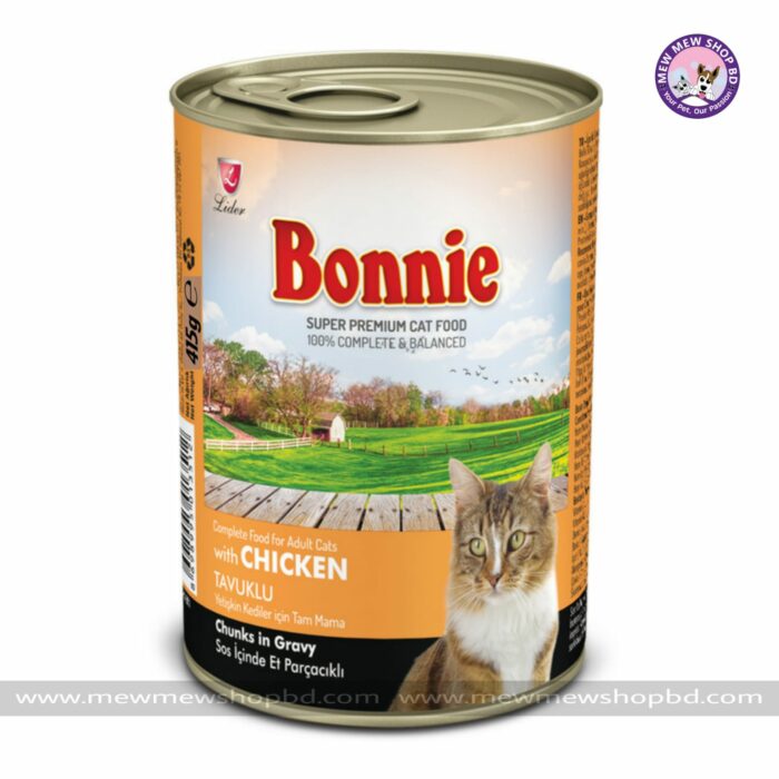 Bonnie Cat Canned Food Chicken Chunks in Gravy 415g