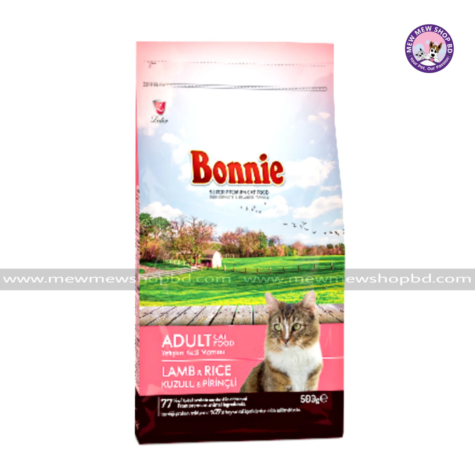 Bonnie Lamb And Rice Adult Cat Food 500g
