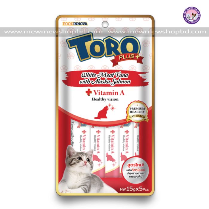 Toro Plus Cat Treat White Meat Tuna With Alaska Salmon 15gX5