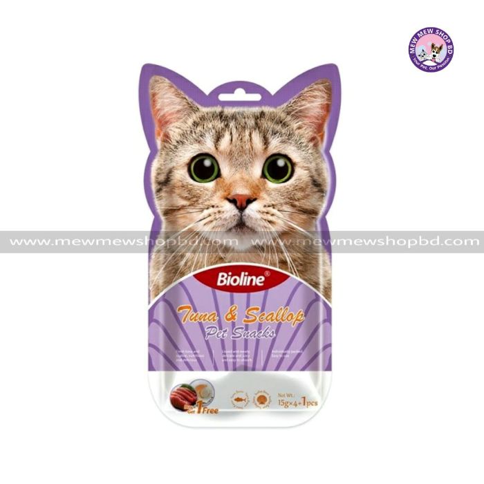 Bioline Cat Treats Tuna & Scallop 5X15g