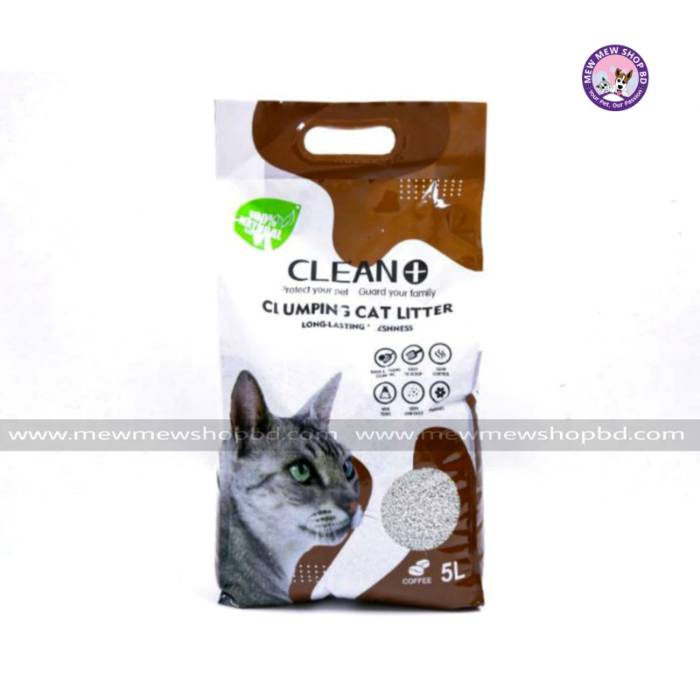 Clean Plus Clumping 5L litter for Cats (Coffee)