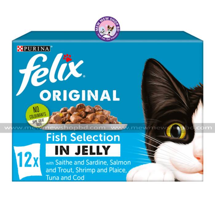 Purina Felix Cat Food Fish Selection In Jelly 12X100g (UK)