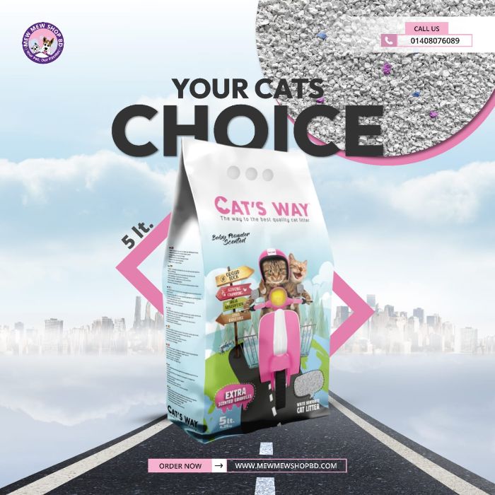 Cat's Way / Catsway  Cat Litter Baby Powder 5L (Made in Türkiye 🇹🇷)