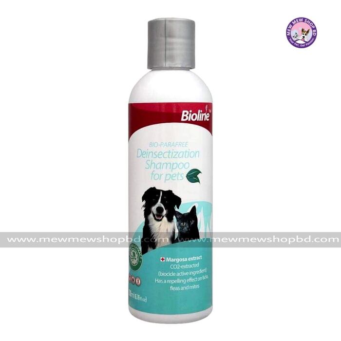 Bioline Deinsectization Flea & Tick Shampoo For Pets 200ml