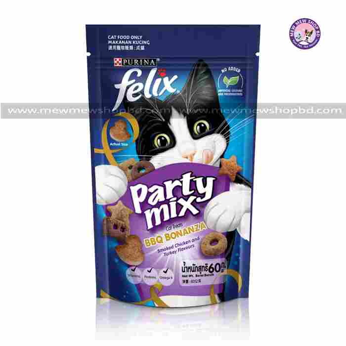 Felix Party Mix BBQ Bonanza Dry Cat Treats