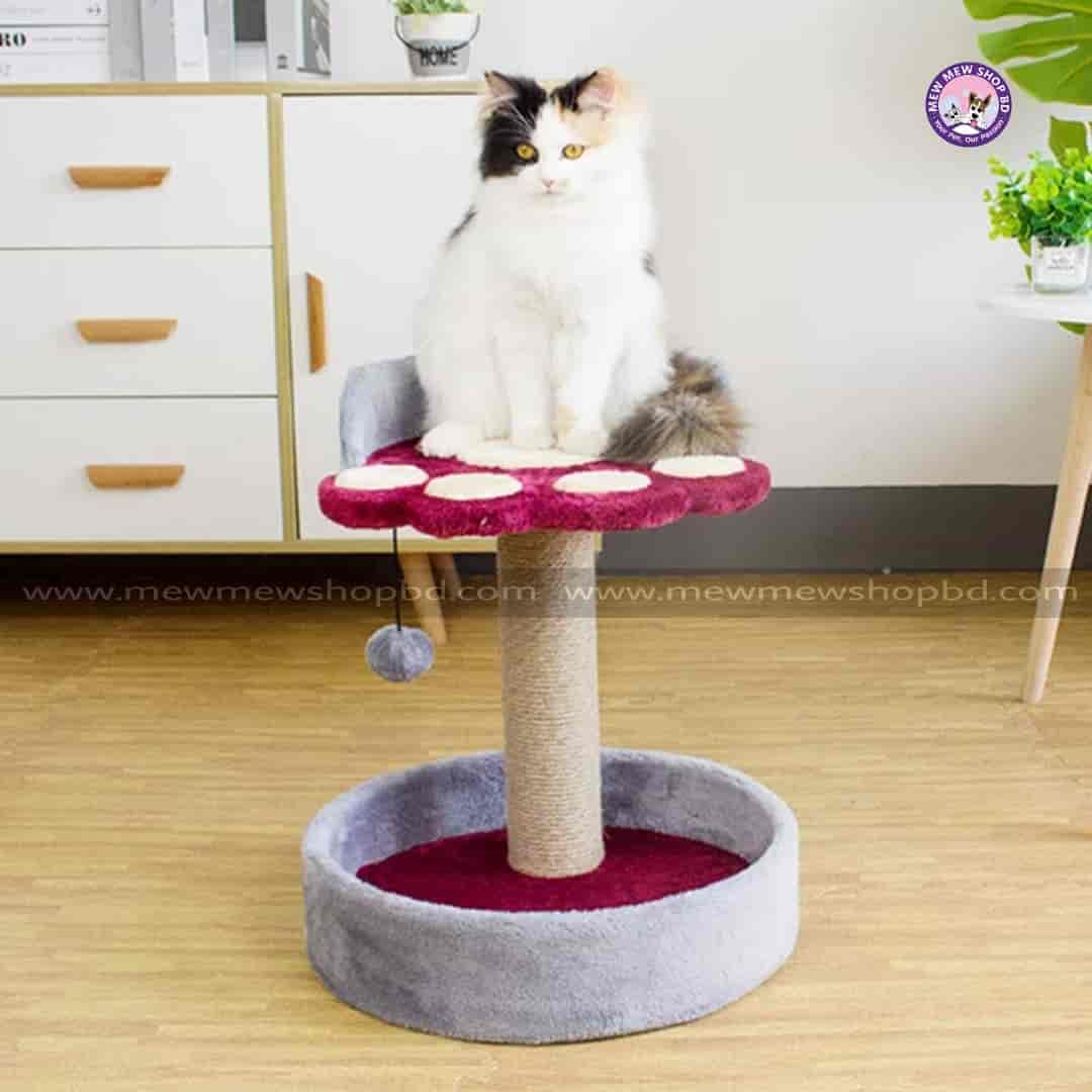 Paw Shape Tower with Round Base Cat Tree