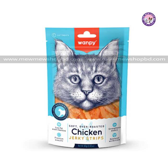 WANPY Chicken Jerky Strips For Cat 80g