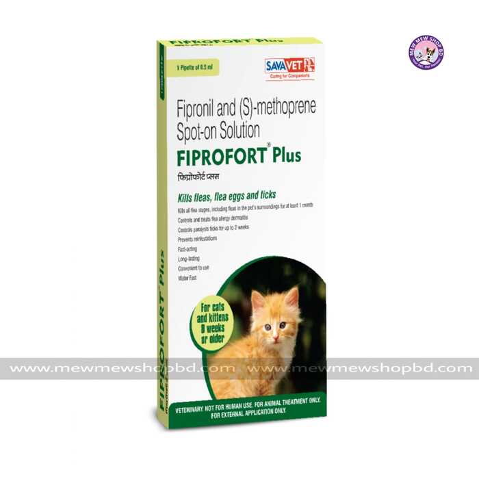 Fiprofort plus Fipronil and S Methoprene Spot on Solution for Cats and Kitten