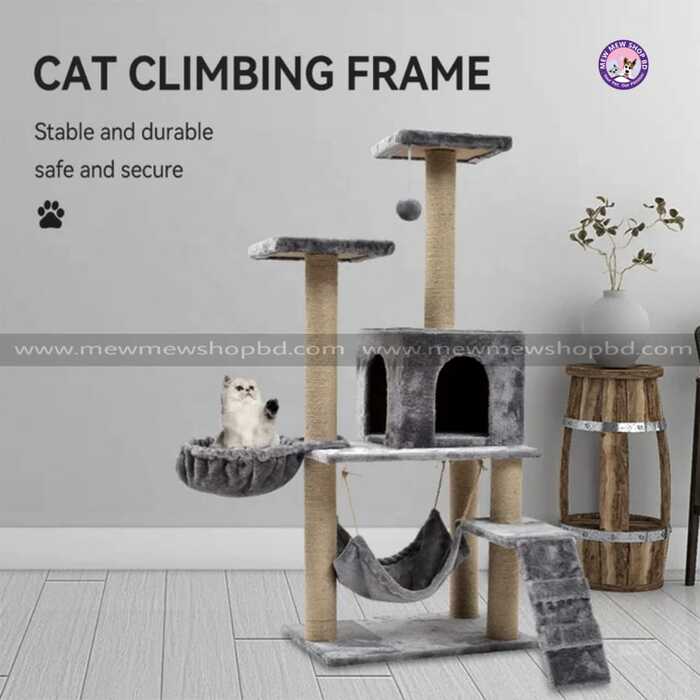 Cat's nest with cat's climbing frame, Large Sized Tree House with grasping column for Pet Cat