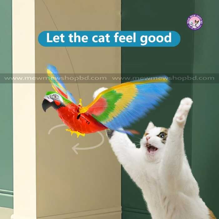 Bird Interactive Cat Toy Electric Hanging Flying Bird Cat Stick Catch Rope Toy