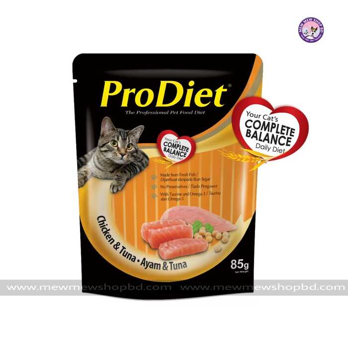 ProDiet Adult Cat Pouch with Chicken & Tuna 85g