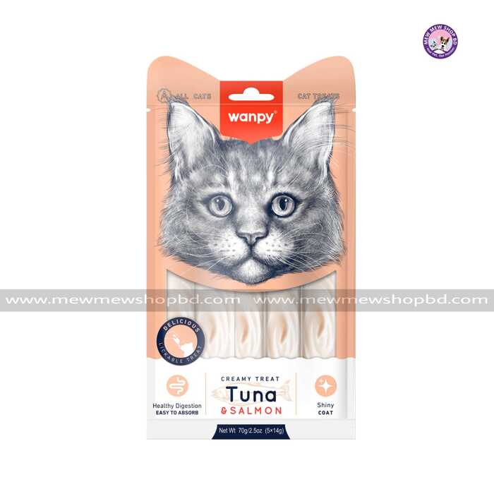 Wanpy Creamy Treats for Cats with Tuna & Salmon 70g