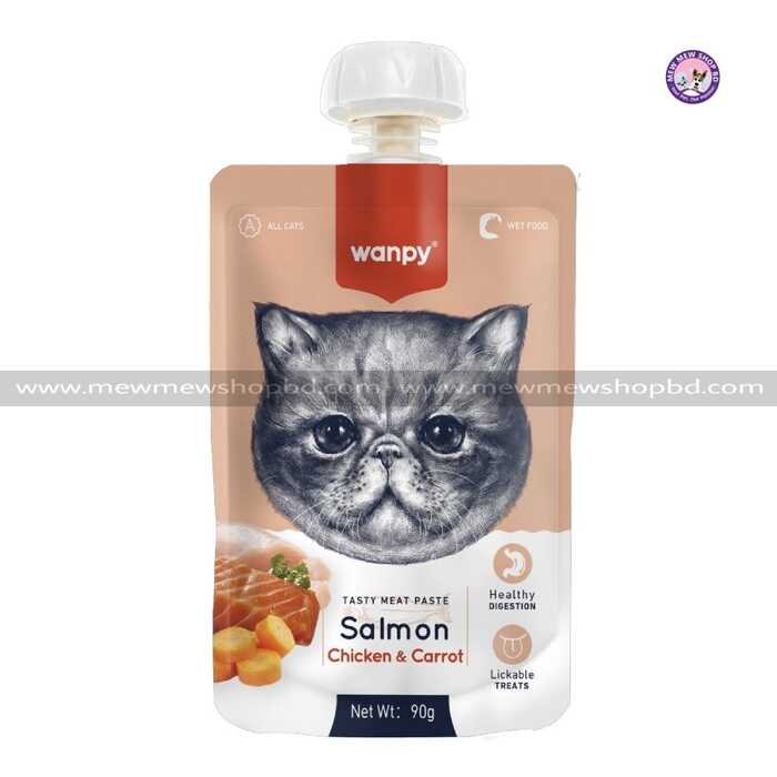 Wanpy Fresh Salmon & Chicken Cat Meat Paste 90 gr