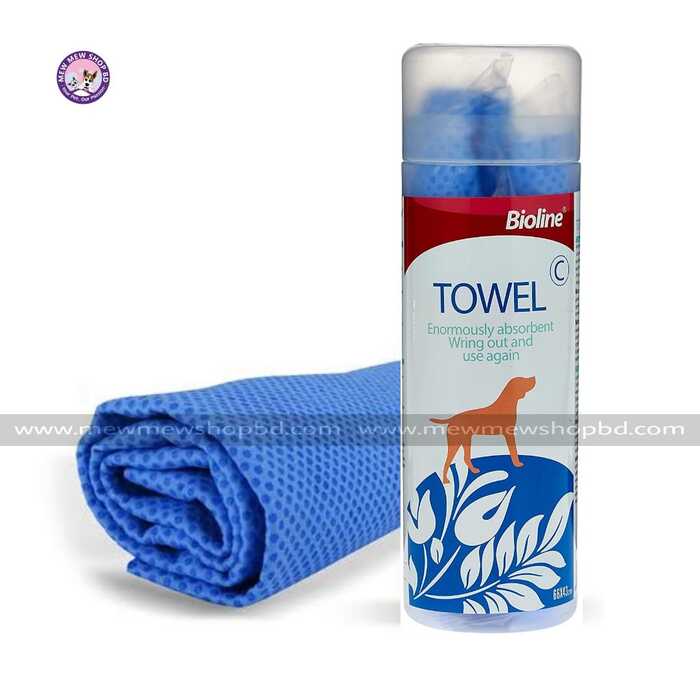 Bioline Highly Absorbent Pet Cleaning Bath Towel 66x43cm
