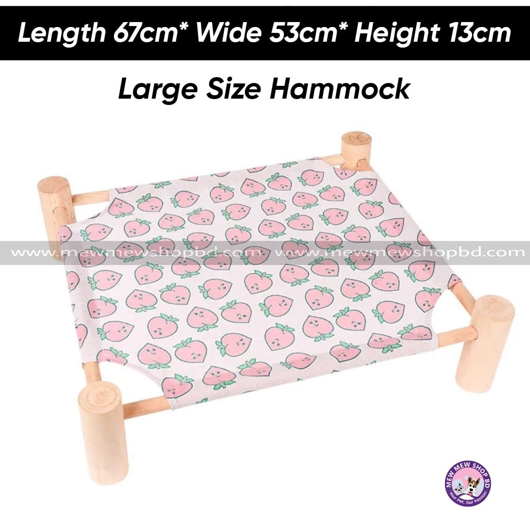 Cat Hammocks Bed Wood Canvas Durable House for Small Pet Cat