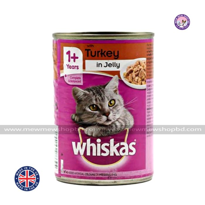 Whiskas 1+ Year Can with Turkey in Jelly 390g [UK]