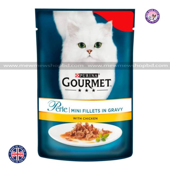Purina Gourmet Perle Mini Fillets in Gravy with Chicken 85g (UK)