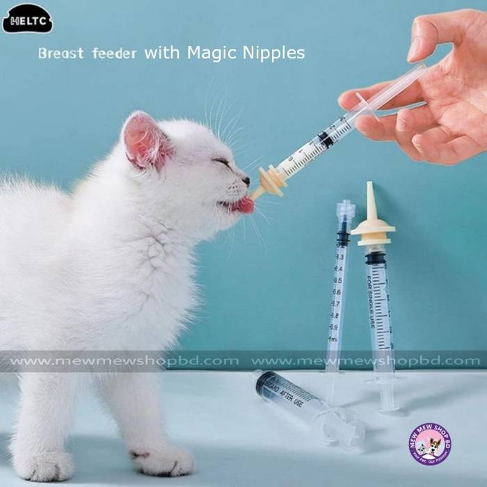 Best Baby Feeder Syringe with Magic Nipples for pet Cat & Puppy