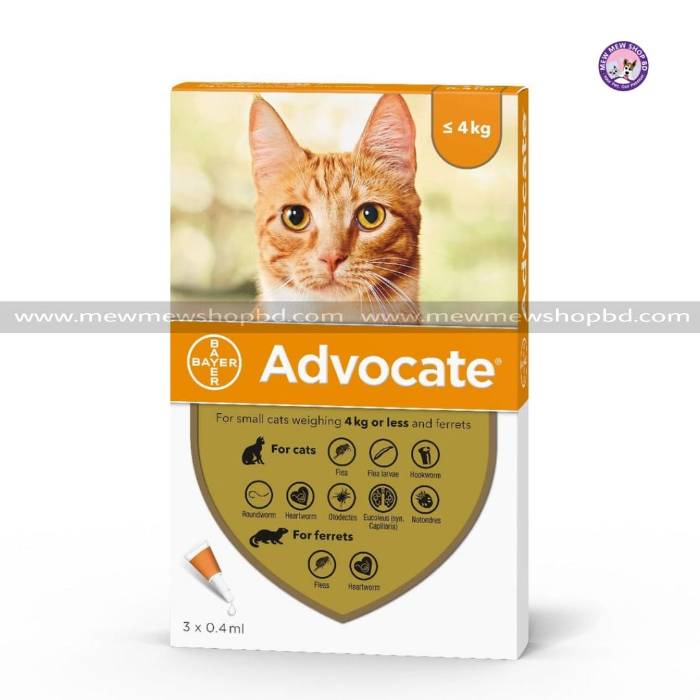 Advocate Spot-On Solution for Small Cats & Ferrets 0.4ml (1tube)
