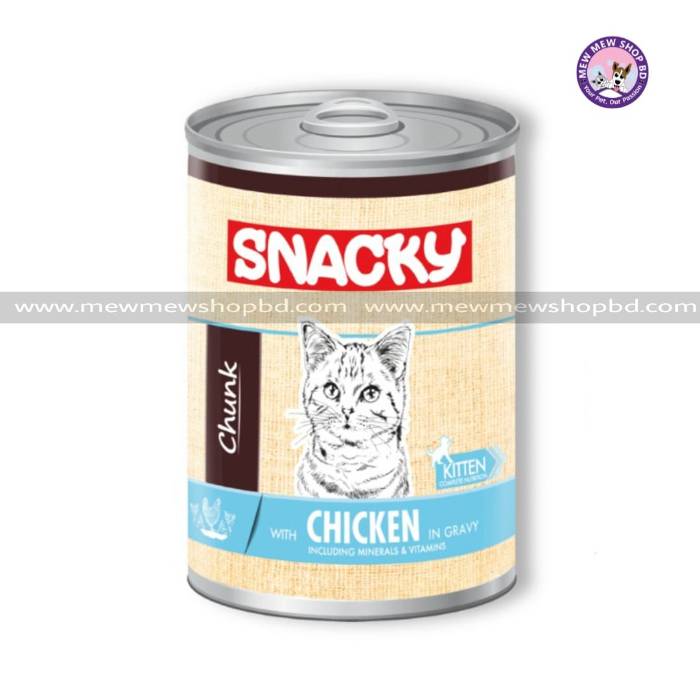 Snacky Kitten Canned Food Chicken In Gravy 400G