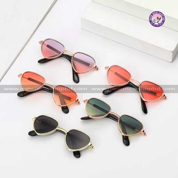 Diagonal Pet Cat Colorful Shaded Sunglasses (8cm)