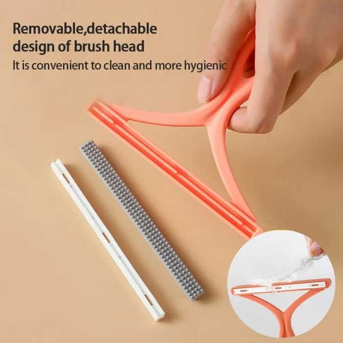 Portable Plastic Double Sided Fabric lint / Fur Remover Travel Brush