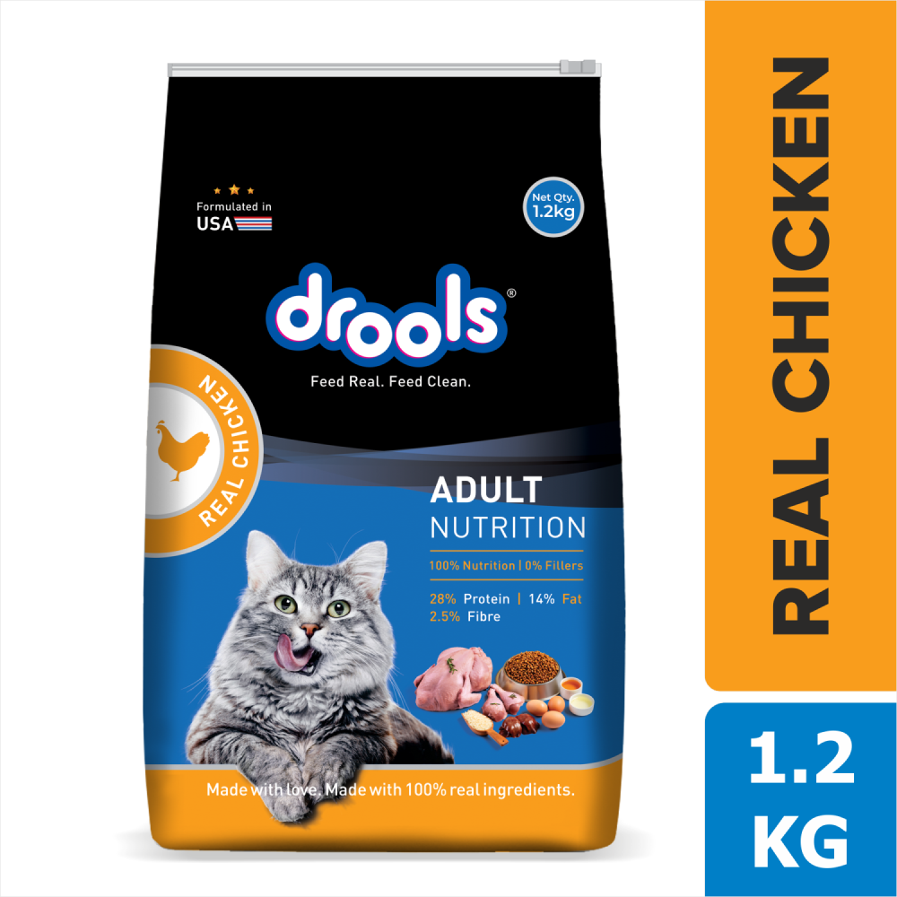 Drools Adult Cat Food Real Chicken 1.2kg