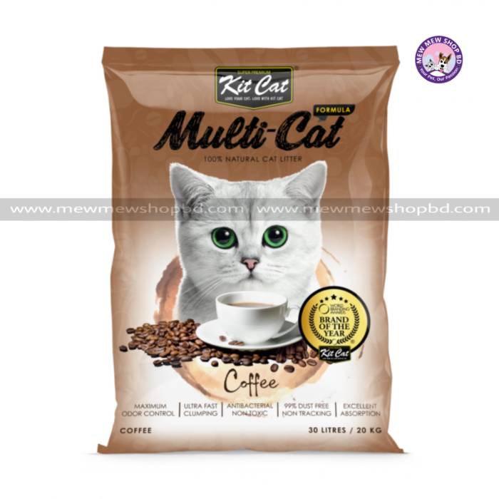 Kit Cat Multi-Cat Coffee Cat Litter 30L (Only for Outside Dhaka)