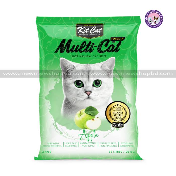 Kit Cat Multi-Cat Apple Cat Litter 30L (Only for Outside Dhaka)