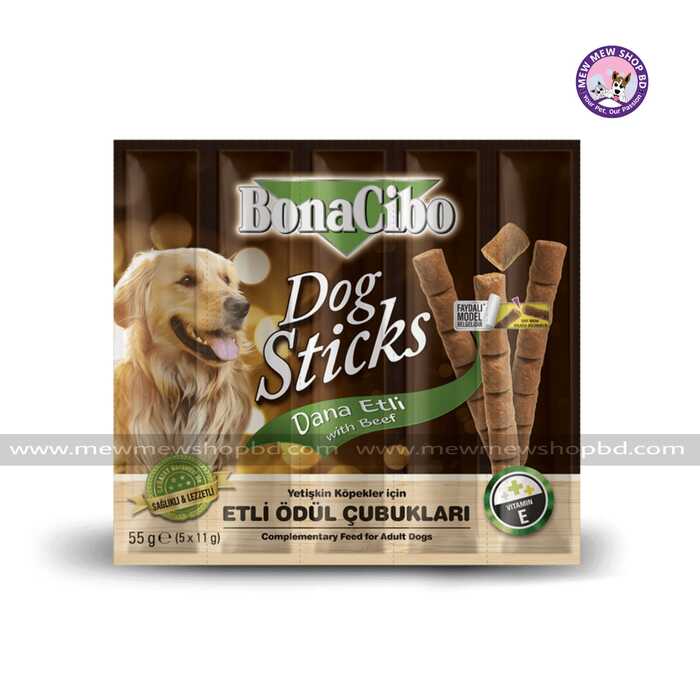 Bonacibo Dog Stick with Beef 5x11g