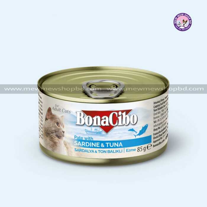 Bonacibo Canned Cat Food Sardine & Tuna 85g
