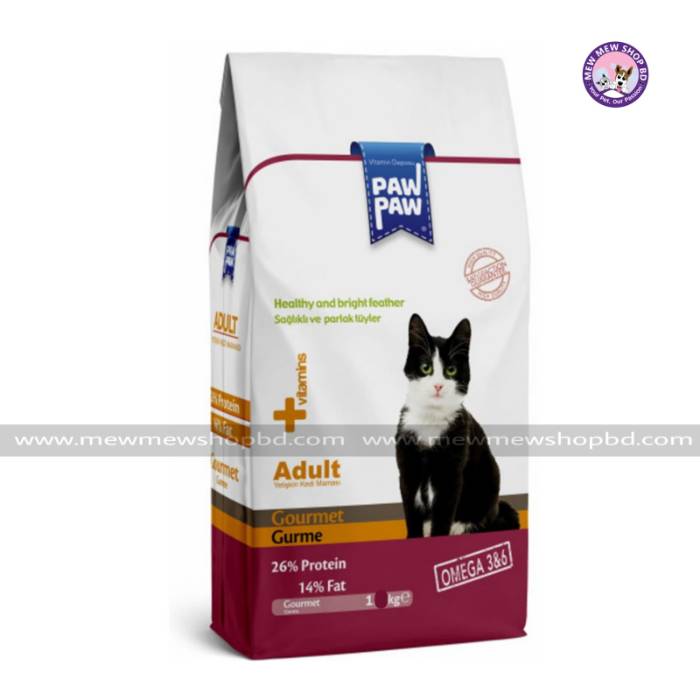 Paw Paw Adult Cat Food Gourmet 1kg