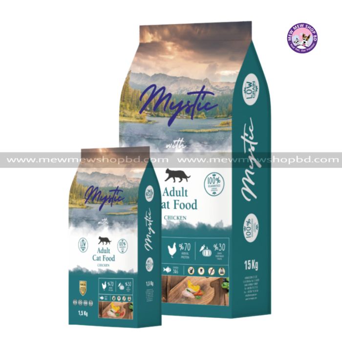 Mystic Adult Chicken Low Grain Dry Cat Food 1.5kg