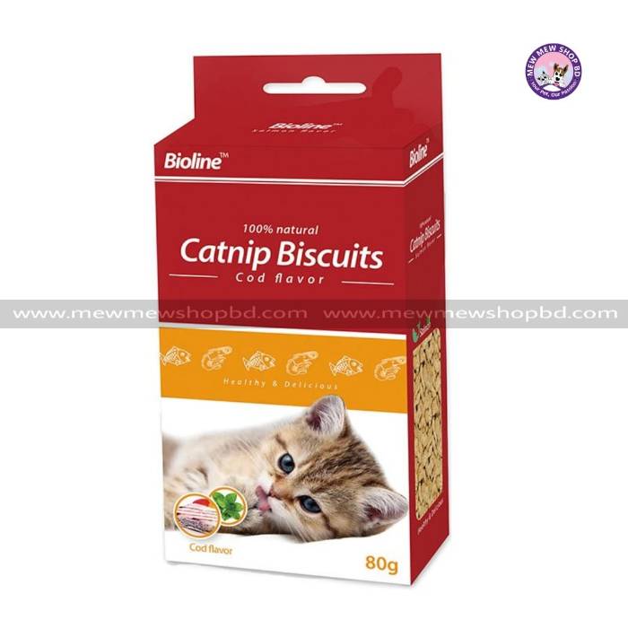 Bioline Catnip Biscuits Cod Flavor 80g