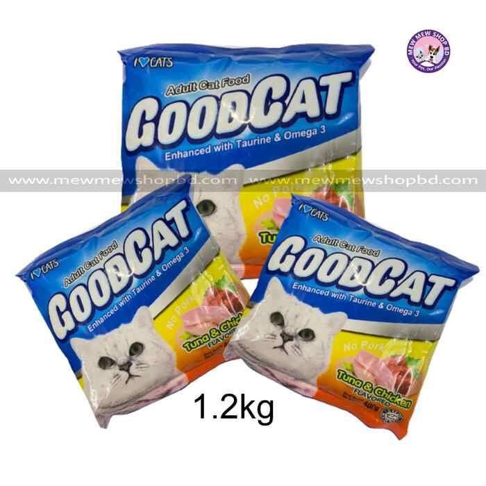 GoodCat Adult Cat Food Tuna & Chicken 400g 3pcs combo Pack (1.2kg)