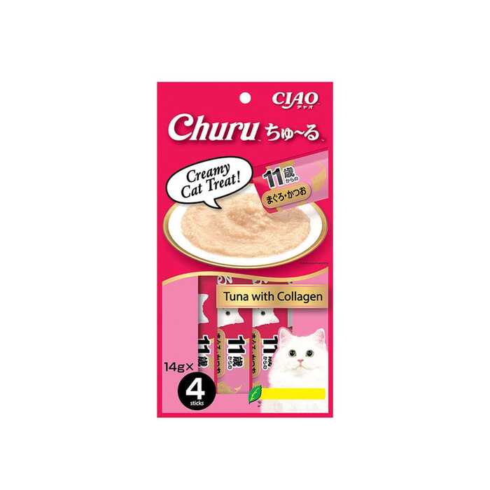 CIAO Churu Creamy Cat Treat Tuna With Collagen14gX4