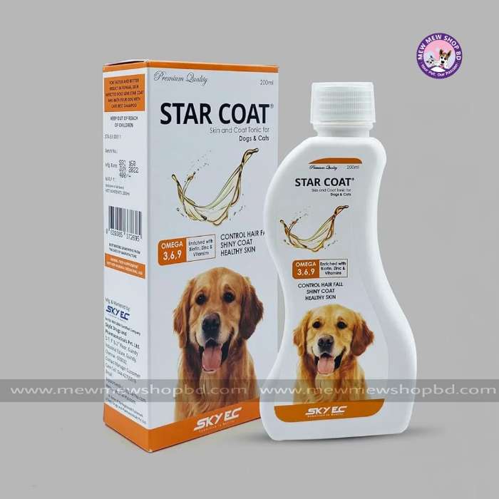 Sky EC Star Coat Skin and Coat Tonic Supplement for Cats and Dogs 200ml