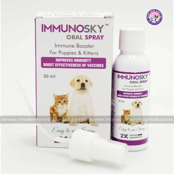 Immuno Sky Oral Spray for Puppies and Kittens 50ml