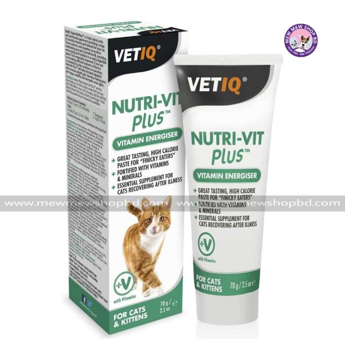 VETIQ® Nutri Vit Plus Vitamin Energiser For Cats  & Kittens 70g (UK)
