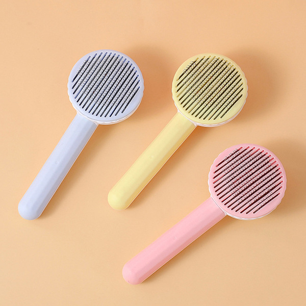 Pet Cat & Dog Self Cleaning Grooming Brush Hair Remover For Grooming