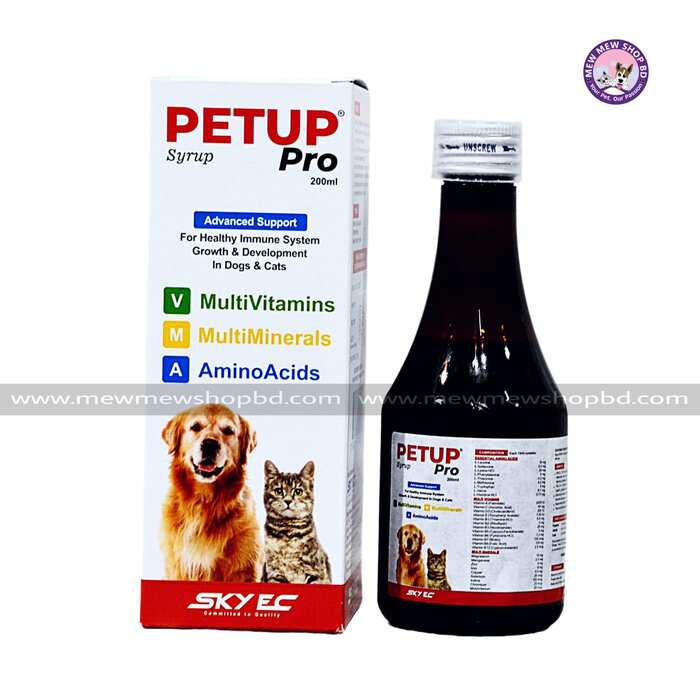 SKYEC Petup Pro Syrup for Cats & Dogs Pet Health Supplements 200 ml