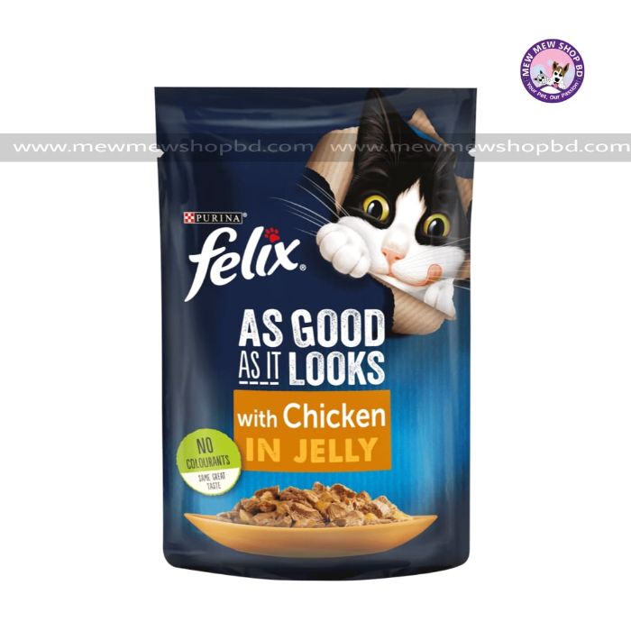 Felix As Good As it Looks with Chicken in Jelly Wet Cat Food 100g