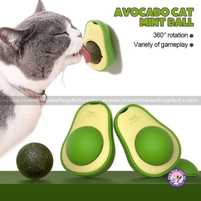 Avocado Shape Rotatable Catnip Ball Toy for Pet Cat