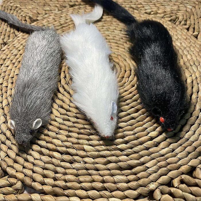 Single Large Shape Fur Mouse Toy for Pet Cat Scratching