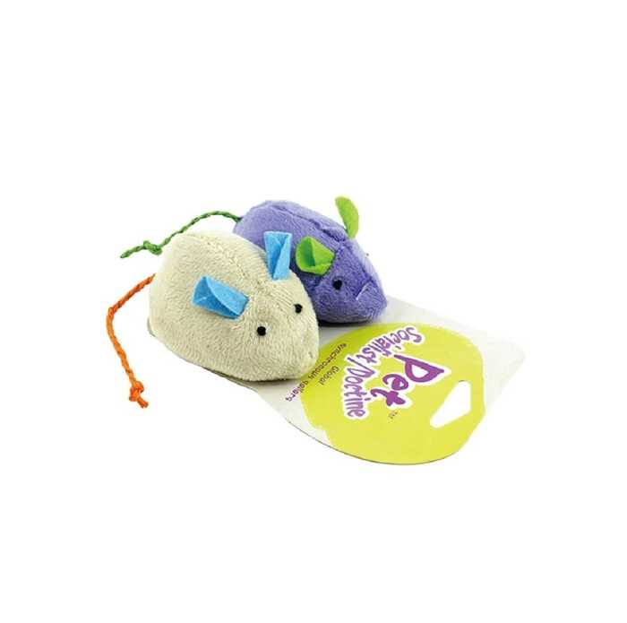 2pcs Plush Mouse Set Toy for Pet Cat Scratching Toy