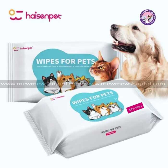 Haisenpet Multifunctional Pet Wipes for All kinds of Pets (30Pcs)